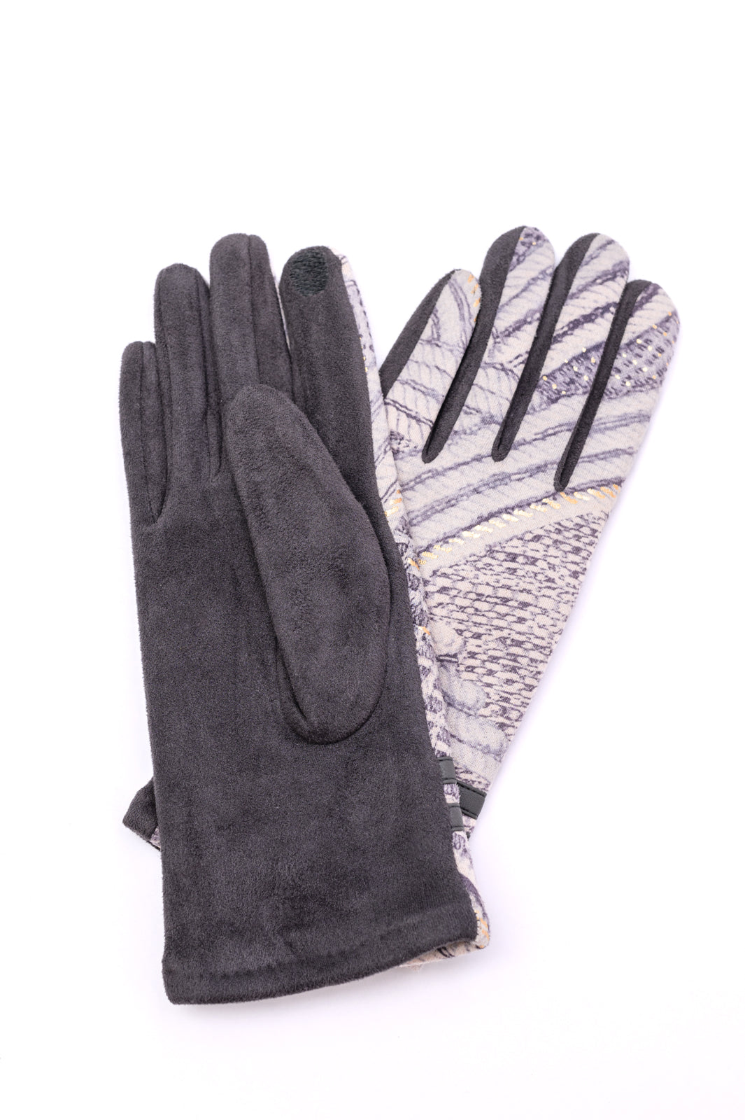 Textured and Buckled Gloves