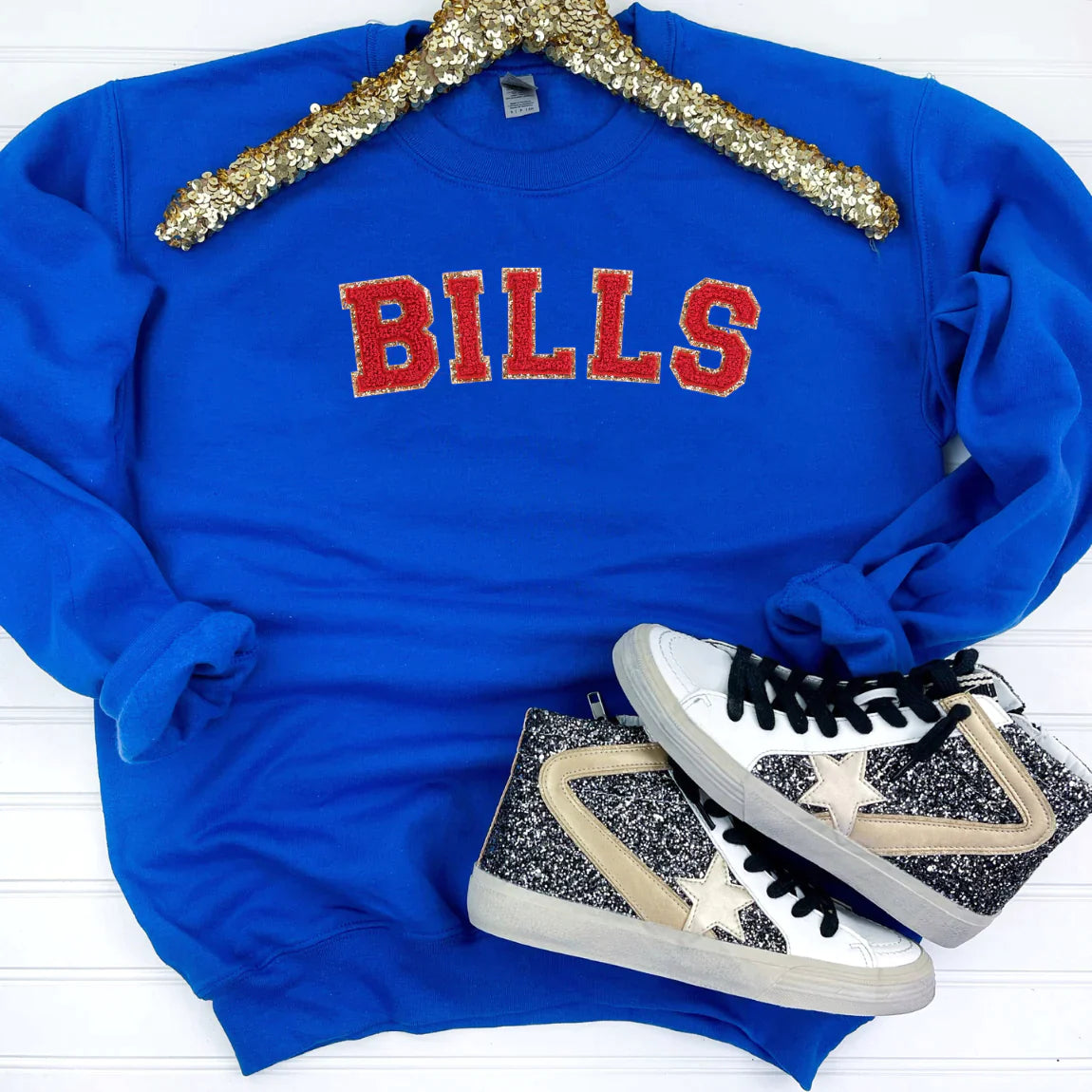PREORDER: Patch Sweatshirt in Royal/Red