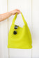 Woven and Worn Tote in Citron