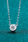 Moissanite Round Pendant Chain Necklace