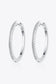 Rhodium-Plated Moissanite Hoop Earrings