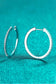 Rhodium-Plated Moissanite Hoop Earrings