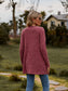 Ribbed Button-Up Cardigan with Pockets - 7 Colors!!