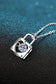 Moissanite Lock Pendant Necklace